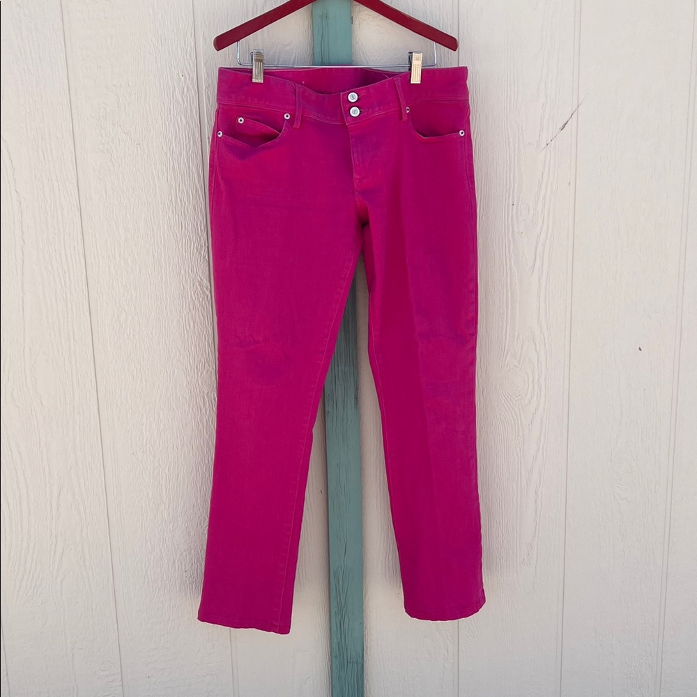Lilly Pulitzer Vibrant Hot Pink Worth Straight Jeans Size 10 Barbiecore
